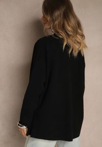 Renee - Czarny Kardigan z Kaszmirem o Prostym Kroju Bez Zapięć z Kieszeniami Zaisa. Kolor: czarny. Materiał: kaszmir. Styl: elegancki #5