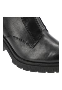 Czarne Botki Marco Tozzi Eleganckie Obuwie Damskie Na Obcasie. Okazja: na co dzień. Kolor: czarny. Materiał: skóra ekologiczna. Sezon: zima. Obcas: na obcasie. Styl: elegancki. Wysokość obcasa: średni #3