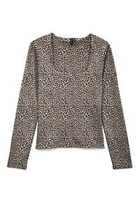 Vero Moda Bluzka Million 10334613 Beżowy Regular Fit. Kolor: beżowy. Materiał: syntetyk