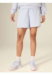 4f - 4F Spodenki dresowe damskie - niebieskie S. Stan: podwyższony. Kolor: niebieski. Materiał: dresówka. Sezon: lato #2