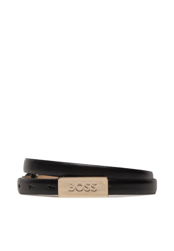 BOSS - Boss Pasek Damski Amber Belt 50465885 Czarny. Kolor: czarny