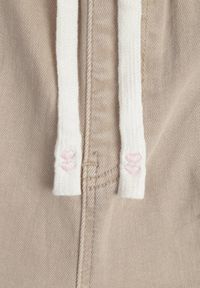 Renee - Beżowe Jeansy Mom Fit High Waist z Bawełny ze Ściągaczem w Pasie Phiales. Stan: podwyższony. Kolor: beżowy. Długość: długie. Wzór: gładki #5