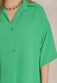Renee - Zielona Sukienka Kassaleia. Kolekcja: plus size. Kolor: zielony. Typ sukienki: dla puszystych. Styl: klasyczny. Długość: mini #3