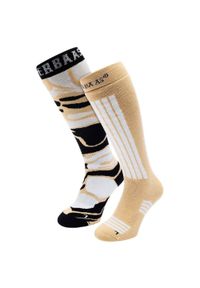 POEDERBAAS - Skarpety narciarskie - Damskie - 2 pary - Warm Sand. Kolor: beżowy. Materiał: akryl, poliamid, elastan, wełna. Sport: narciarstwo #1