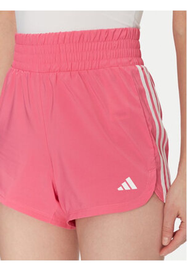 Adidas - adidas Szorty sportowe Pacer Training 3-Stripes IX1078 Różowy Regular Fit. Kolor: różowy. Materiał: syntetyk