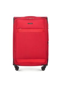 Wittchen - Duża miękka walizka prosta. Kolor: czerwony. Materiał: poliester #1