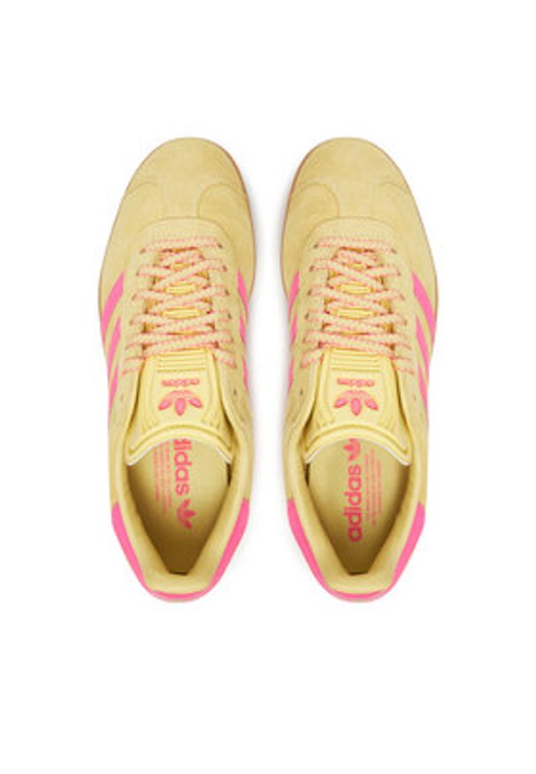 Adidas - adidas Sneakersy Gazelle JH7211 Żółty. Kolor: żółty. Materiał: zamsz, skóra. Model: Adidas Gazelle