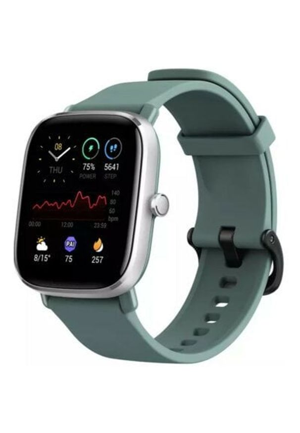 Smartwatch AMAZFIT GTS 2 Mini Zielony. Rodzaj zegarka: smartwatch. Kolor: zielony. Materiał: skóra