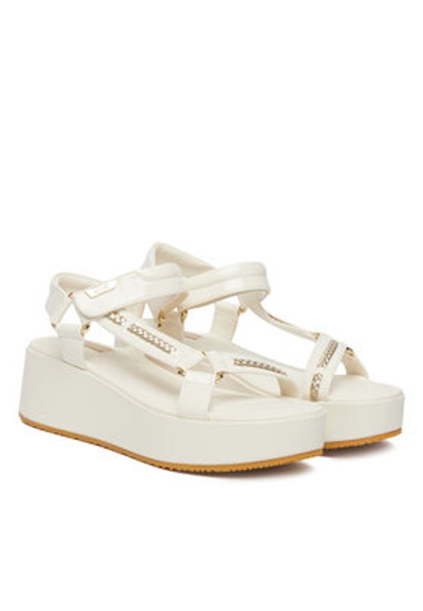 Liu Jo Sandały Flo 05 SA6151 EX226 Écru. Kolor: kremowy. Materiał: skóra