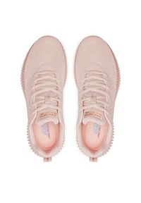 skechers - Skechers Sneakersy Bobs Geo-How Marvelous 117422/LTPK Różowy. Kolor: różowy. Materiał: skóra