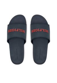 TOMMY HILFIGER - Tommy Hilfiger Klapki FM0FM05430 Granatowy. Kolor: niebieski. Materiał: skóra