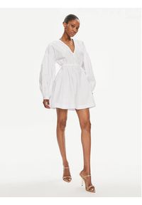 Pinko Sukienka codzienna Ace Ventura Abito 103723 A1XO Biały Regular Fit. Okazja: na co dzień. Kolor: biały. Materiał: bawełna. Typ sukienki: proste. Styl: casual #5