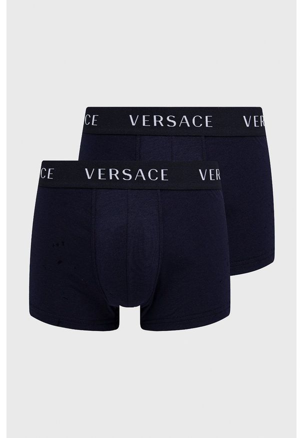 VERSACE - Versace Bokserki (2-pack) męskie kolor granatowy. Kolor: niebieski