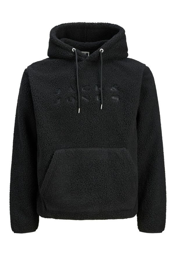 Jack & Jones Bluza Flare Teddy 12285678 Czarny Relaxed Fit. Kolor: czarny. Materiał: syntetyk