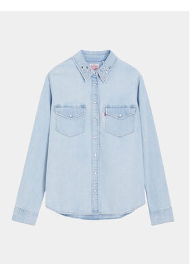 Levi's® Koszula jeansowa Essential Western 16786-0024 Niebieski Regular Fit. Kolor: niebieski. Materiał: bawełna