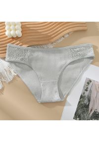 Intica - Figi koronkowe z elastycznego materiału na co dzień i okazje Dafni. Kolor: szary. Materiał: materiał, koronka