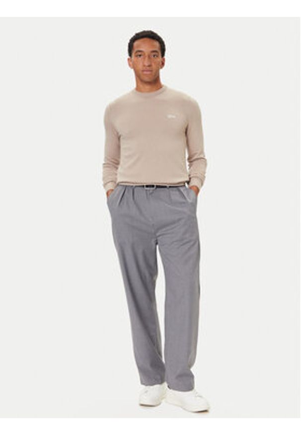 Guess Sweter M5YR26 Z0122 Beżowy Slim Fit. Kolor: beżowy. Materiał: syntetyk