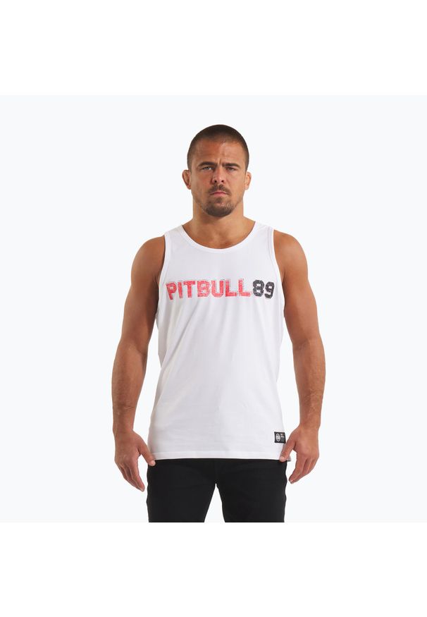 PITBULL - Tank Top męski Pitbull Dog 89. Kolor: biały