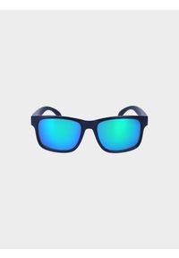 4f - Okulary przeciwsłoneczne z multibarwną powłoką uniseks - granatowe. Kolor: niebieski. Wzór: gradientowy #2