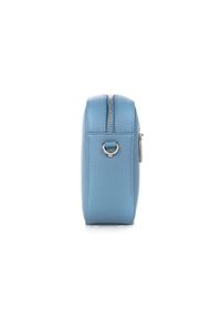 Ochnik - Niebieska mała torebka damska. Kolor: niebieski. Materiał: skórzane. Rozmiar: małe. Rodzaj torebki: na ramię #5