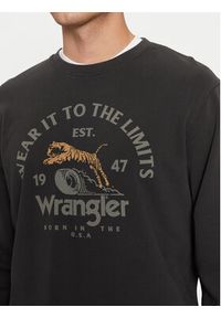 Wrangler Bluza 112357385 Czarny Regular Fit. Kolor: czarny. Materiał: bawełna