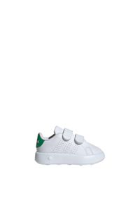 Adidas - Buty Advantage Kids. Kolor: biały, wielokolorowy, zielony. Materiał: materiał. Model: Adidas Advantage