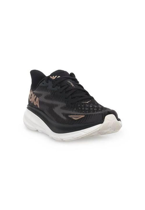 Buty do biegania damskie Hoka One One Clifton 9. Kolor: czarny. Materiał: syntetyk, materiał. Szerokość cholewki: normalna. Sport: bieganie