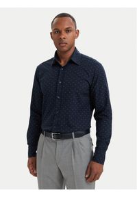 BOSS Koszula Relegant_6_M 50565600 Granatowy Regular Fit. Kolor: niebieski. Materiał: bawełna #1