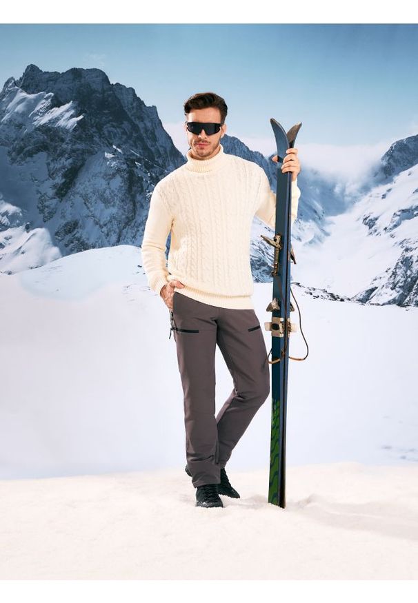 Sinsay - Spodnie z ociepleniem - szary. Kolor: szary