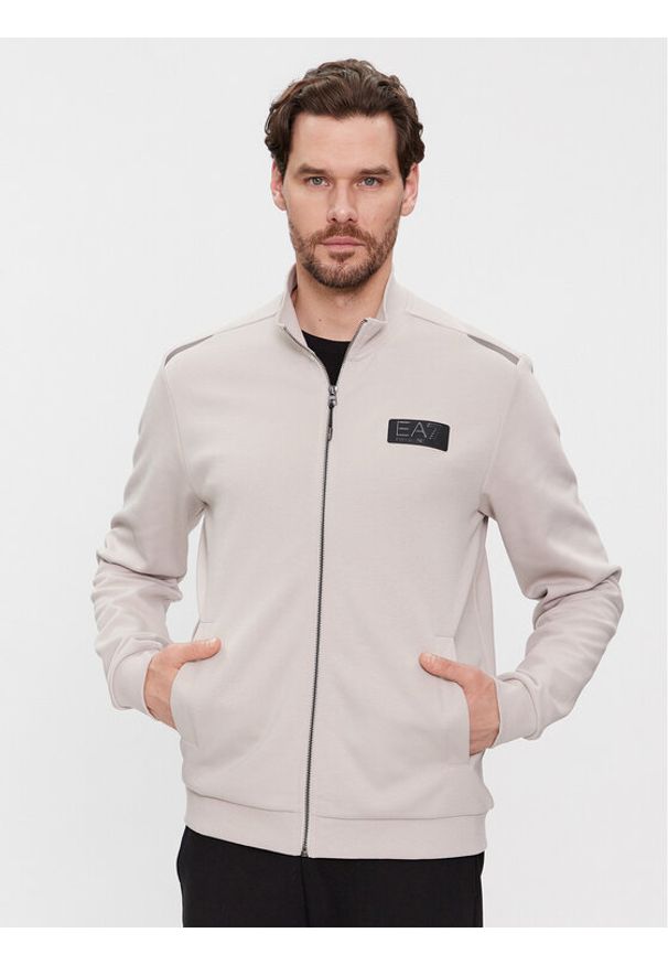 EA7 Emporio Armani Bluza 6RPM83 PJARZ 1716 Beżowy Regular Fit. Kolor: beżowy. Materiał: syntetyk, bawełna