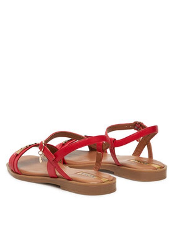 MEXX Sandały MX/026C-EST Czerwony. Kolor: czerwony. Materiał: skóra