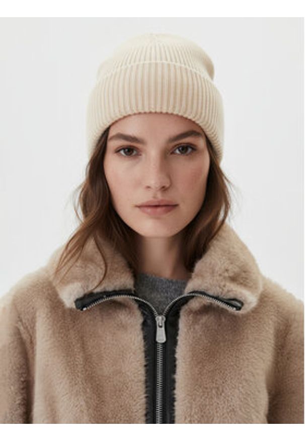 Nine West Czapka CEO-NW-W3-009-AW25 Écru. Materiał: poliester, materiał