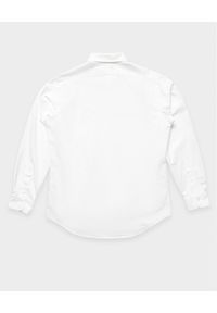 Ralph Lauren - RALPH LAUREN - Biała koszula Oxford z niebieskim logo Regular Fit. Typ kołnierza: polo, kołnierzyk klasyczny. Kolor: biały. Materiał: bawełna. Długość rękawa: długi rękaw. Długość: długie. Wzór: napisy, haft. Styl: klasyczny