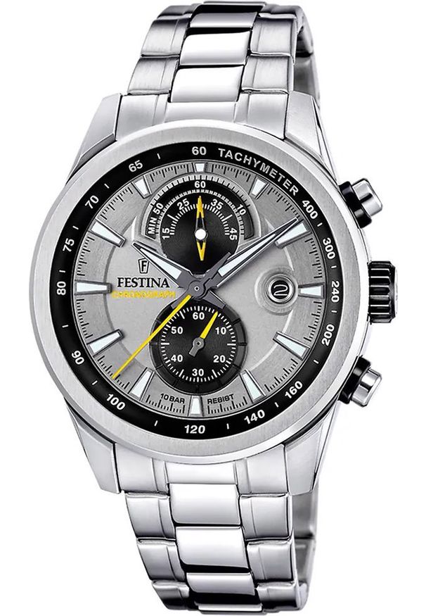 Zegarek męski Festina F20694-4 srebrny. Kolor: srebrny