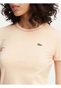 Lacoste T-Shirt TF5289 Pomarańczowy jasny Regular Fit. Kolor: pomarańczowy. Materiał: bawełna #5