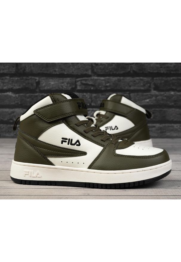 Buty dziecięce sportowe Fila LEVANTO MID KIDS. Kolor: wielokolorowy, biały, zielony. Sport: turystyka piesza