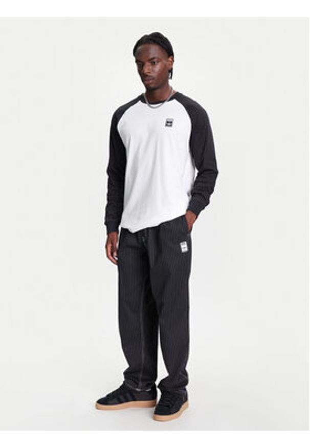 Adidas - adidas Spodnie dresowe Wabash JP4489 Czarny Loose Fit. Kolor: czarny. Materiał: bawełna