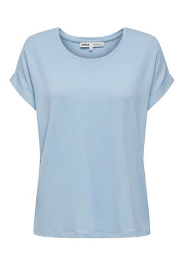 only - ONLY T-Shirt Moster 15106662 Błękitny Regular Fit. Kolor: niebieski. Materiał: wiskoza