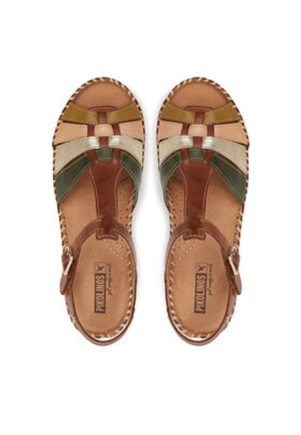 Pikolinos Sandały W3Z-1836C1 Brązowy. Kolor: brązowy. Materiał: skóra