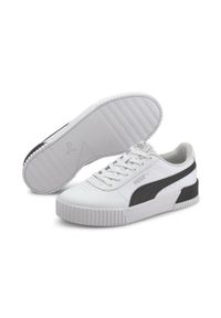 Buty do chodzenia damskie Puma Carina L. Kolor: biały, wielokolorowy, szary. Materiał: materiał, syntetyk, tkanina. Sport: turystyka piesza