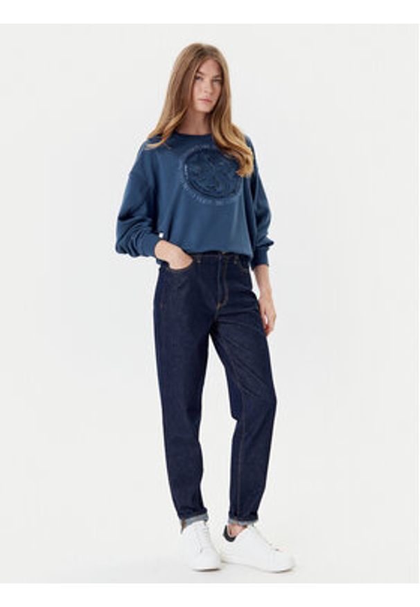 Guess Bluza W5YQ07 KB681 Granatowy Regular Fit. Kolor: niebieski. Materiał: syntetyk