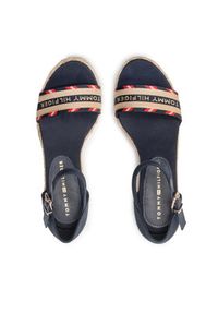 TOMMY HILFIGER - Tommy Hilfiger Espadryle Corporate Webbing Low Wedge FW0FW06293 Granatowy. Kolor: niebieski. Materiał: materiał