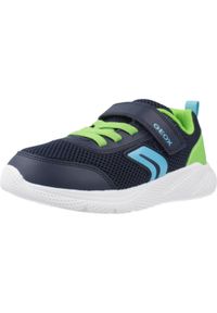 Geox - Buty GEOX J SPRINTYE B. Niebieski. Okazja: na co dzień. Kolor: niebieski. Materiał: tkanina