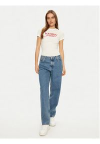 Tommy Jeans T-Shirt Essential DW0DW19447 Biały Slim Fit. Kolor: biały. Materiał: bawełna #4