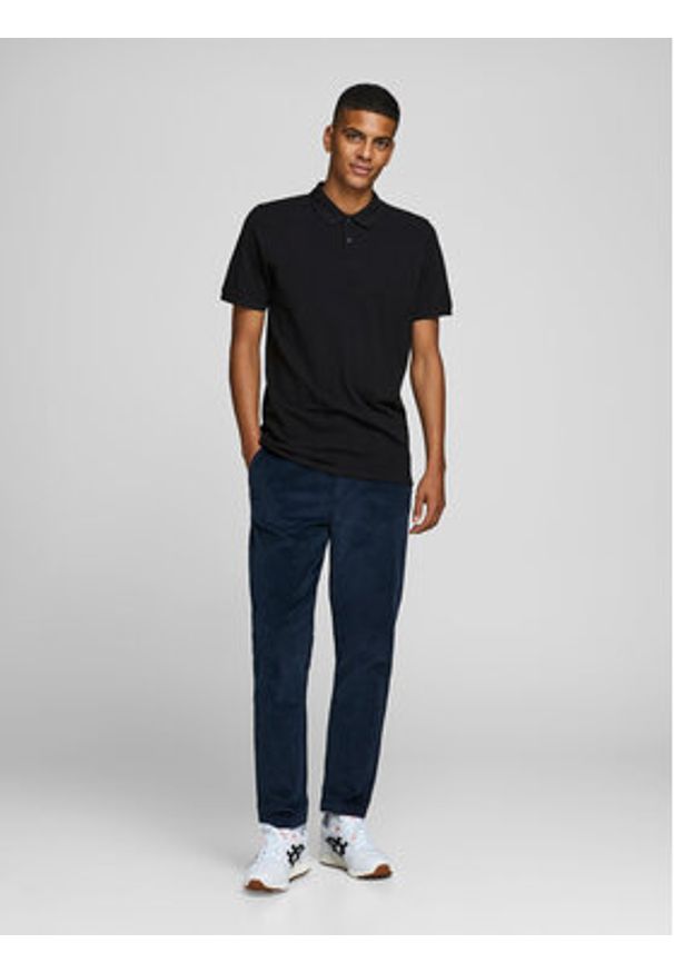 Jack & Jones Polo Basic 12136516 Czarny Slim Fit. Typ kołnierza: polo. Kolor: czarny. Materiał: bawełna