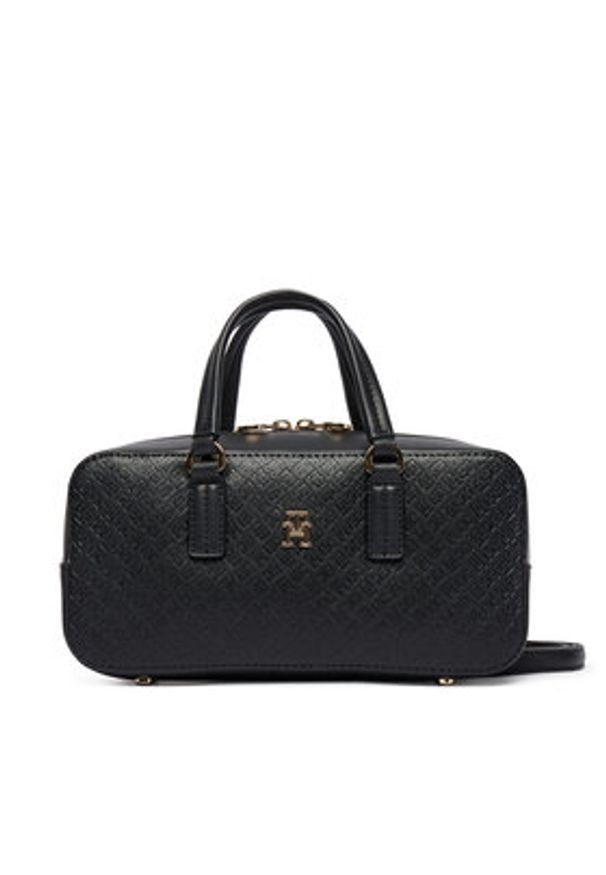 TOMMY HILFIGER - Tommy Hilfiger Torebka Th Daily Crossover Mono AW0AW18415 Czarny. Kolor: czarny. Materiał: skórzane