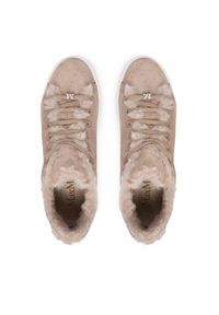 Max Mara Sneakersy Tmaxi1 2524766172650 Beżowy. Kolor: beżowy. Materiał: skóra, zamsz #4