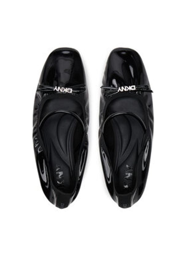 DKNY Baleriny K1525268 Czarny. Kolor: czarny. Materiał: skóra