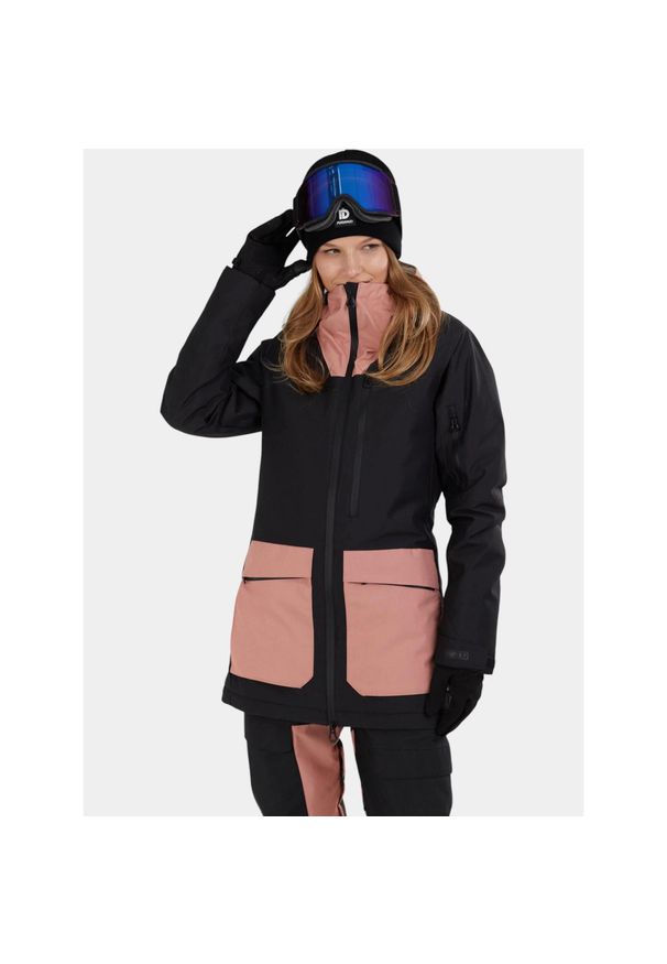 FUNDANGO - Kurtka Narciarska Damska Fundango Poplar ECO. Kolor: wielokolorowy, czarny, różowy. Materiał: materiał. Sezon: zima. Sport: narciarstwo