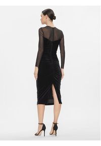 Nissa Sukienka koktajlowa RS14361 Czarny Slim Fit. Kolor: czarny. Materiał: syntetyk. Styl: wizytowy